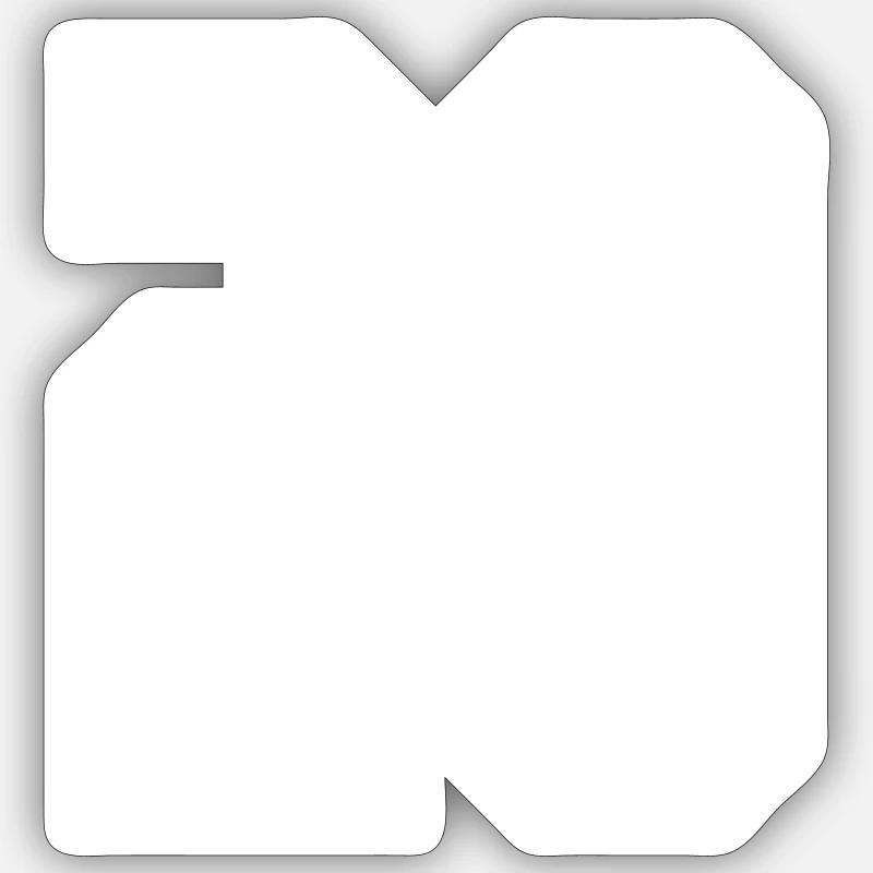20 Numéro - Sticker taille S (10 x 10 cm) - blanc mat