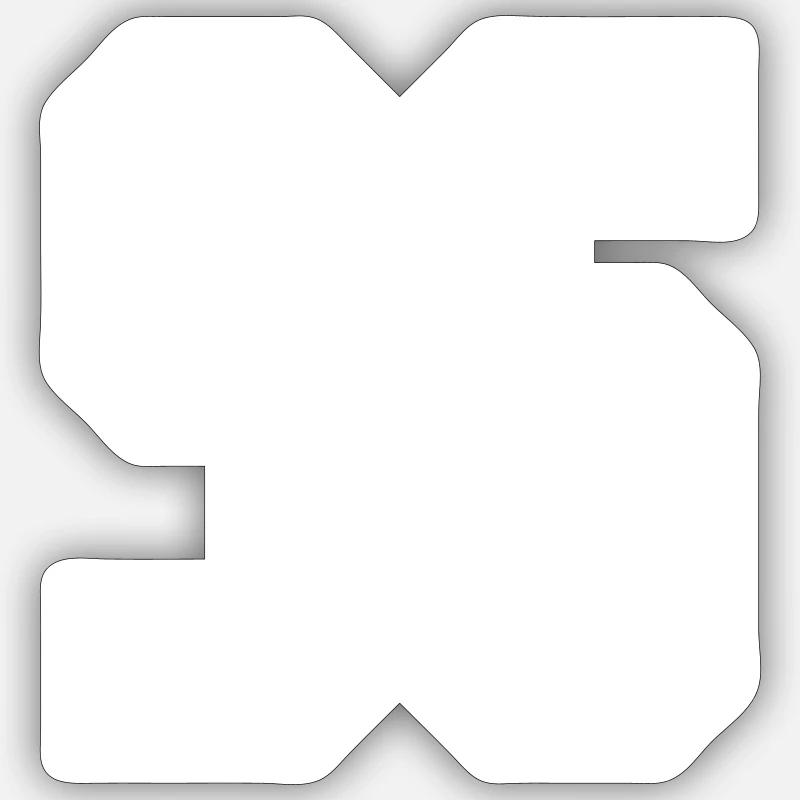 96 Numéro de numéro - Sticker taille S (10 x 10 cm) - blanc mat