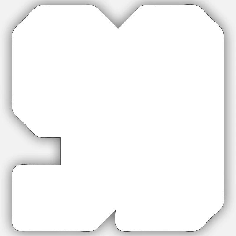 Numéro 99 - Sticker taille S (10 x 10 cm) - blanc mat