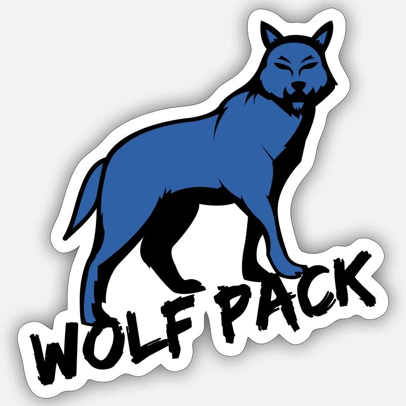 Wolf Pack - Sticker Größe S (10 x 10 cm) - Mattweiß
