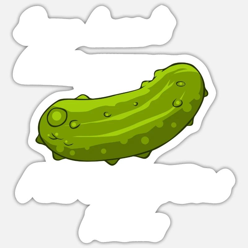 Penser aux corniches Concombre fermenté Sticker taille S (10 x 10 cm)