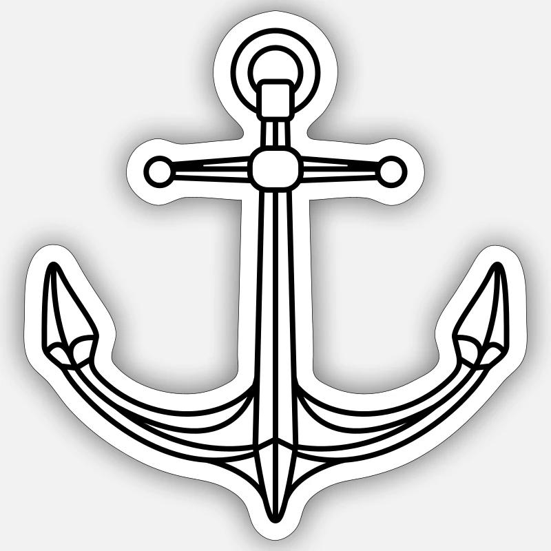 Logo Anchor Design Sticker size S (10 x 10 cm)
