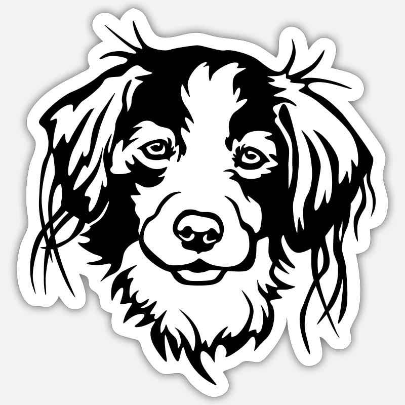 Kooikerhondje head Sticker size S (10 x 10 cm)