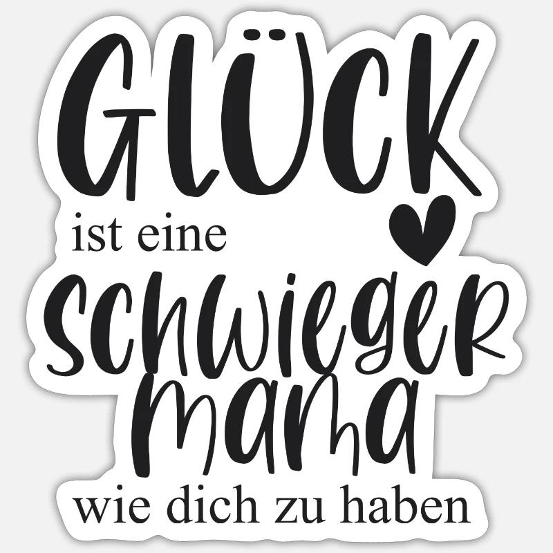 Schwiegermama Schwiegermutter Geschenk Danke Sticker Größe S (10 x 10 cm)
