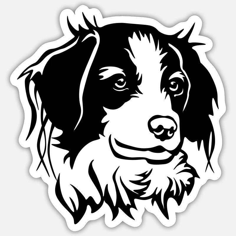 Kooikerhondje head Sticker size S (10 x 10 cm)