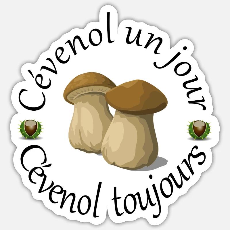 Cévenol cèpes Sticker taille S (10 x 10 cm)