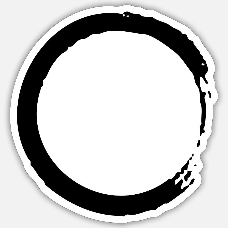 Kreis - Sticker Größe S (10 x 10 cm) - Mattweiß