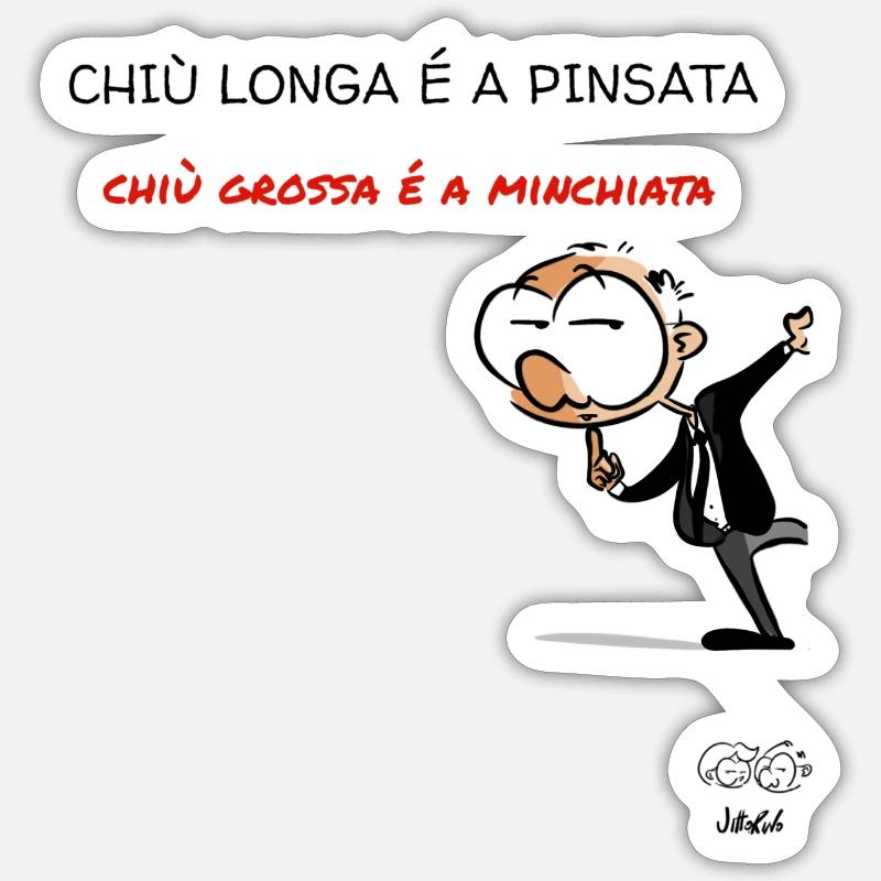 A pinsata - Sticker formato S (10 x 10 cm) - bianco opaco