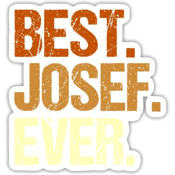 Josef - Sticker Größe S (10 x 10 cm) - Mattweiß - Vorne