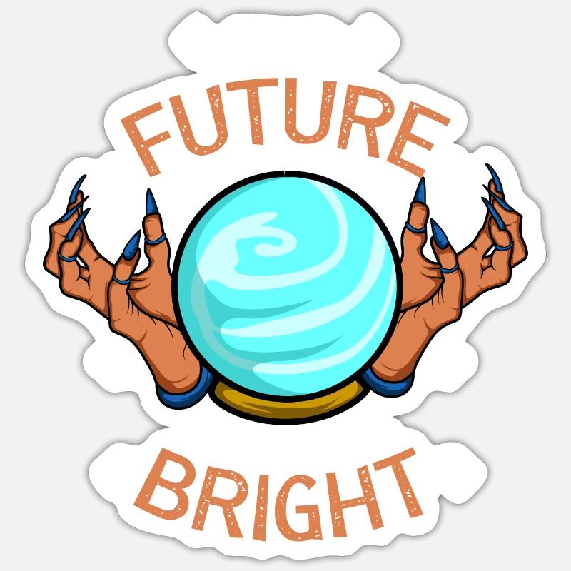 Zukunft sieht hell aus Überzeugte oder optimistisc Sticker Größe S (10 x 10 cm)