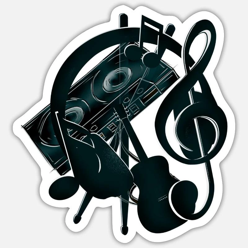 Cassette recordings Sticker size S (10 x 10 cm)