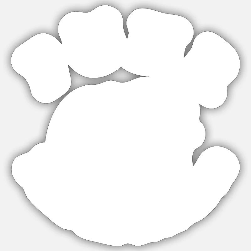 Föhr - Sticker Größe S (10 x 10 cm) - Mattweiß