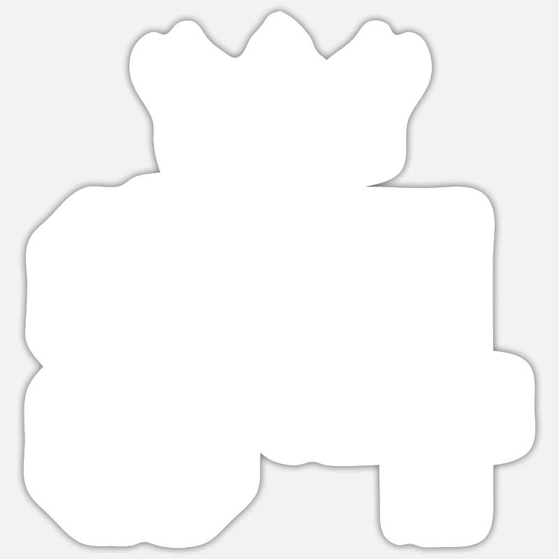 84 Number crown - Sticker size S (10 x 10 cm) - white matte