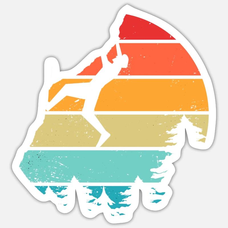 Climbing Bouldering - Sticker size S (10 x 10 cm) - white matte