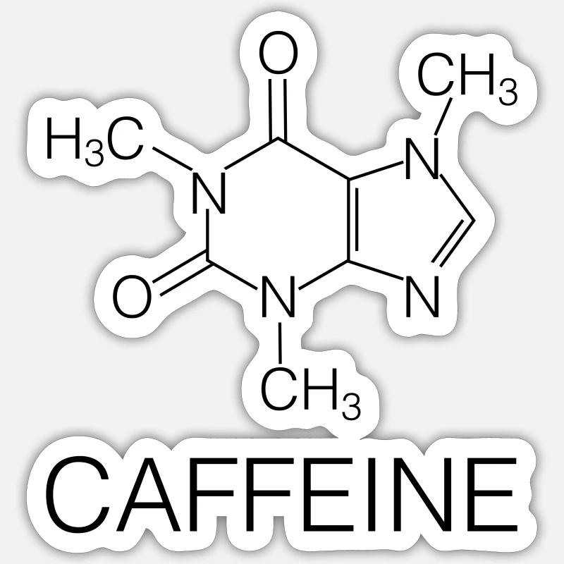 caféine Sticker taille S (10 x 10 cm)
