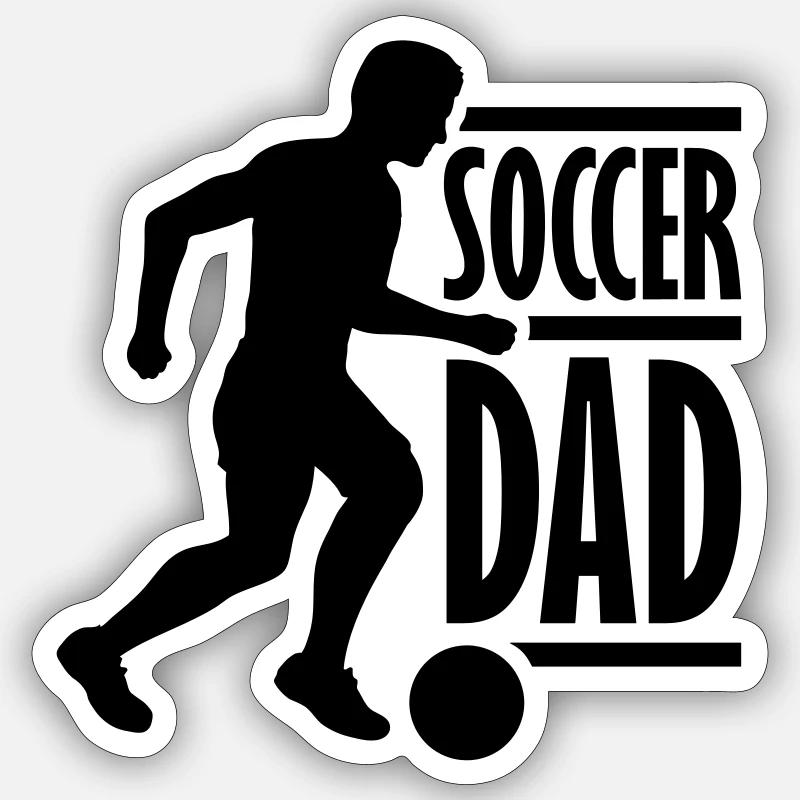 Cool Soccer Dad Logo - Sticker size S (10 x 10 cm) - white matte