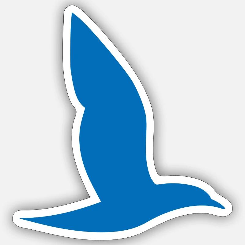 oiseau bleu Sticker taille S (10 x 10 cm)