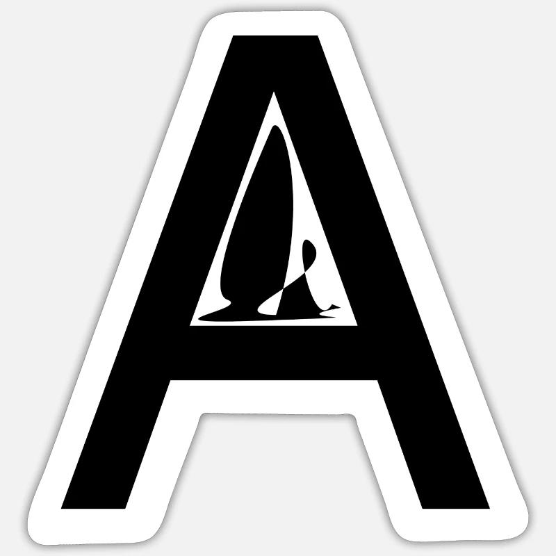 A - Sticker Größe S (10 x 10 cm) - Mattweiß