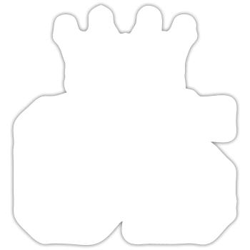 65 Number crown - Sticker size S (10 x 10 cm) - white matte - Front