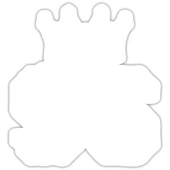 96 Couronne numérique - Sticker taille S (10 x 10 cm) - blanc mat - Devant