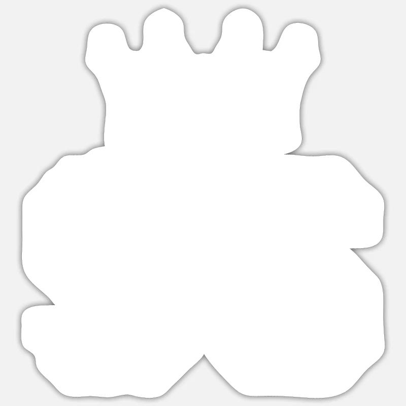 96 Couronne numérique - Sticker taille S (10 x 10 cm) - blanc mat