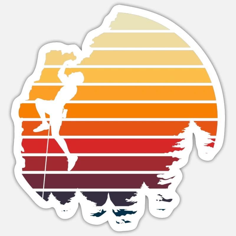 Wall Climbing Rock Climbing - Sticker size S (10 x 10 cm) - white matte