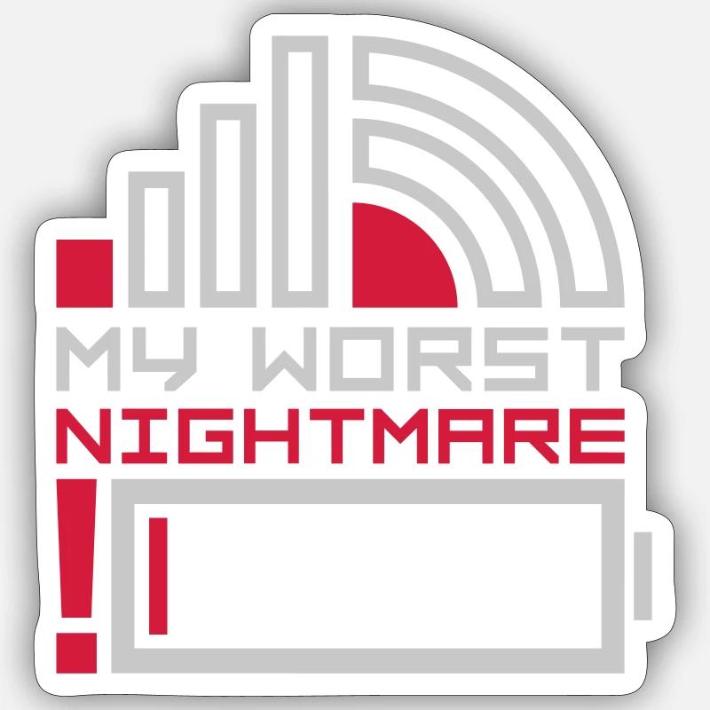 My worst nightmare Logos - Sticker size S (10 x 10 cm) - white matte