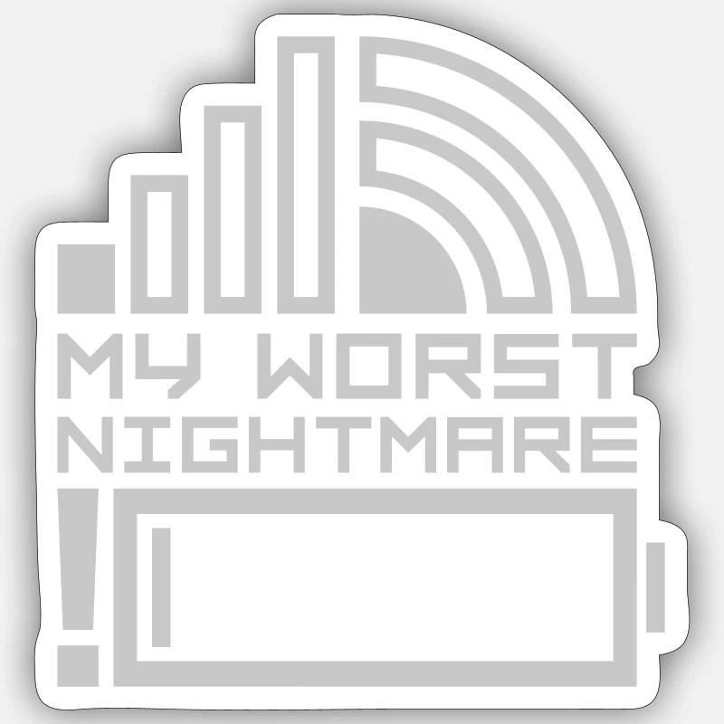 Logos my worst nightmare Sticker Größe S (10 x 10 cm)