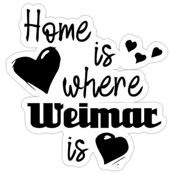 Zuhause in Weimar - Home is where Weimar is - Sticker Größe S (10 x 10 cm) - Mattweiß - Vorne
