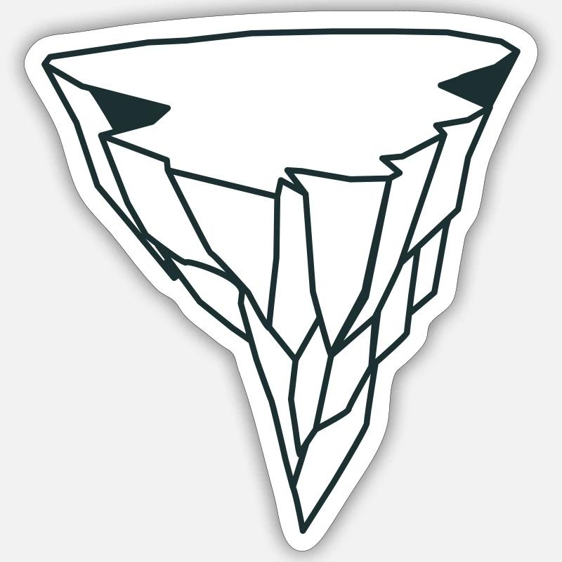 Shard schwimmende Klippe Sticker Größe S (10 x 10 cm)