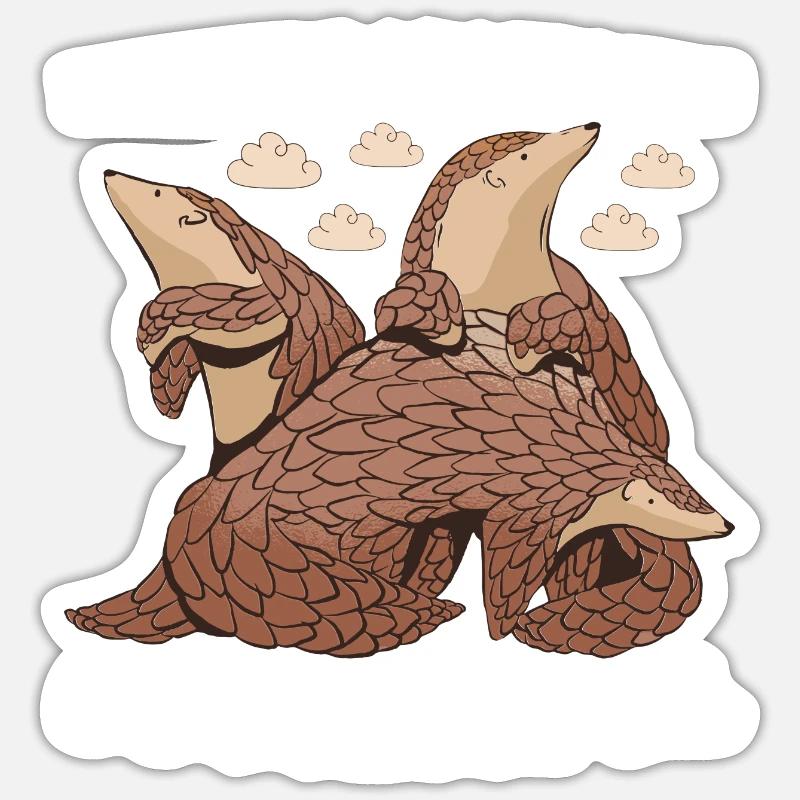 Flexible Adaptable Successful Pangolin - Sticker size S (10 x 10 cm) - white matte