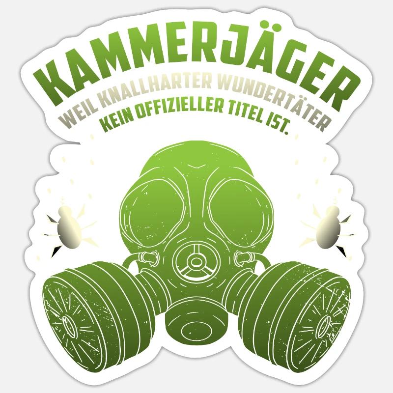 Kammerjäger - Sticker Größe S (10 x 10 cm) - Mattweiß
