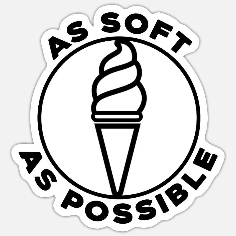 softeis in der waffel naschkatze nice ice soft Sticker Größe S (10 x 10 cm)