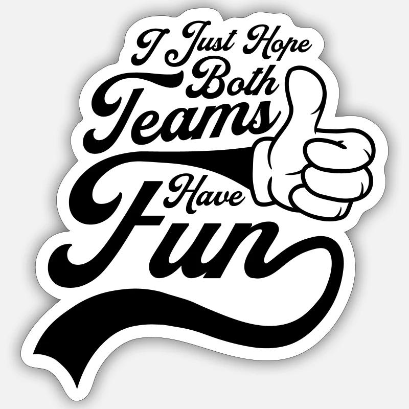 Les deux équipes s’amusent - Sticker taille S (10 x 10 cm) - blanc mat