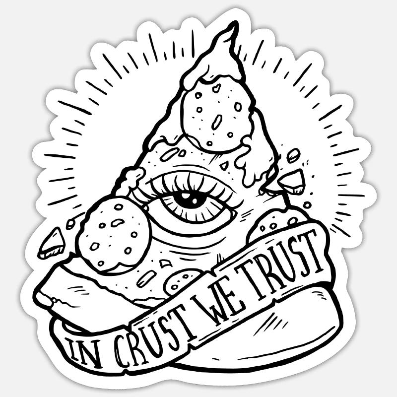 PIZZA LIEBE Sticker Größe S (10 x 10 cm)