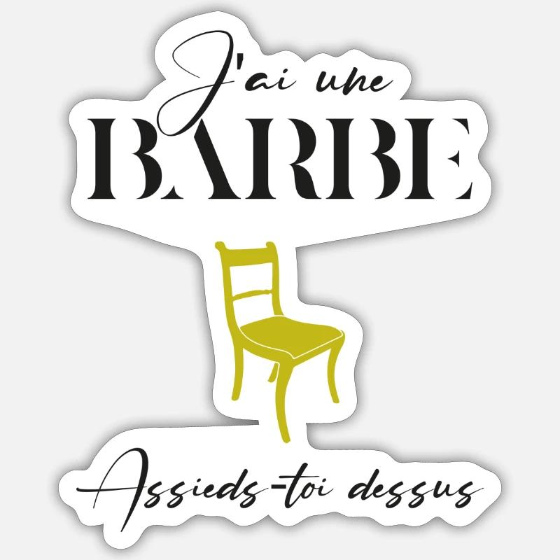 Ich habe einen Bart Setzen Sie sich darauf Sticker Größe S (10 x 10 cm)