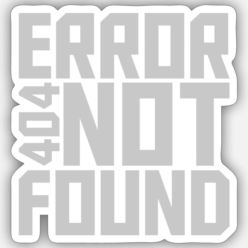 Error 404 not found - Sticker Größe S (10 x 10 cm) - Mattweiß
