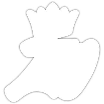 Couronne de 20 chiffres - Sticker taille S (10 x 10 cm) - blanc mat - Devant