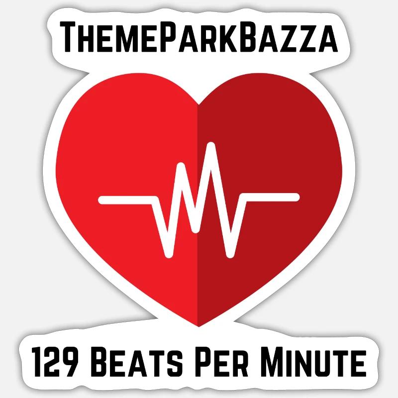 ThemeParkBazza 129 BPM Sticker size S (10 x 10 cm)