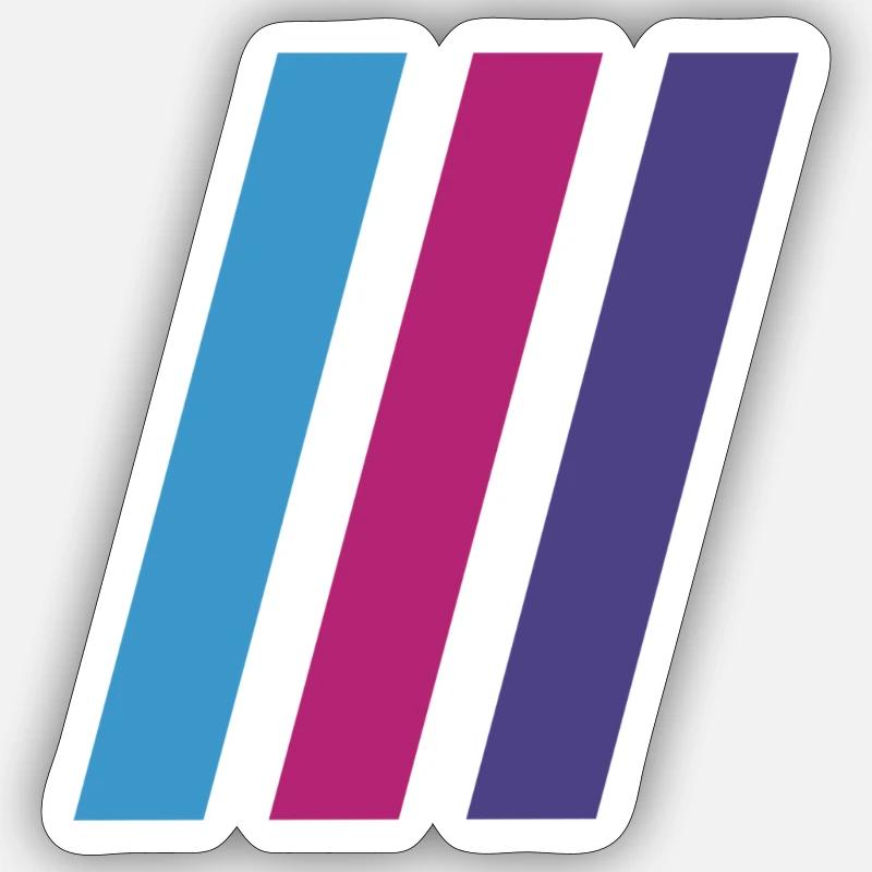 3Bar Farbe - Sticker Größe S (10 x 10 cm) - Mattweiß