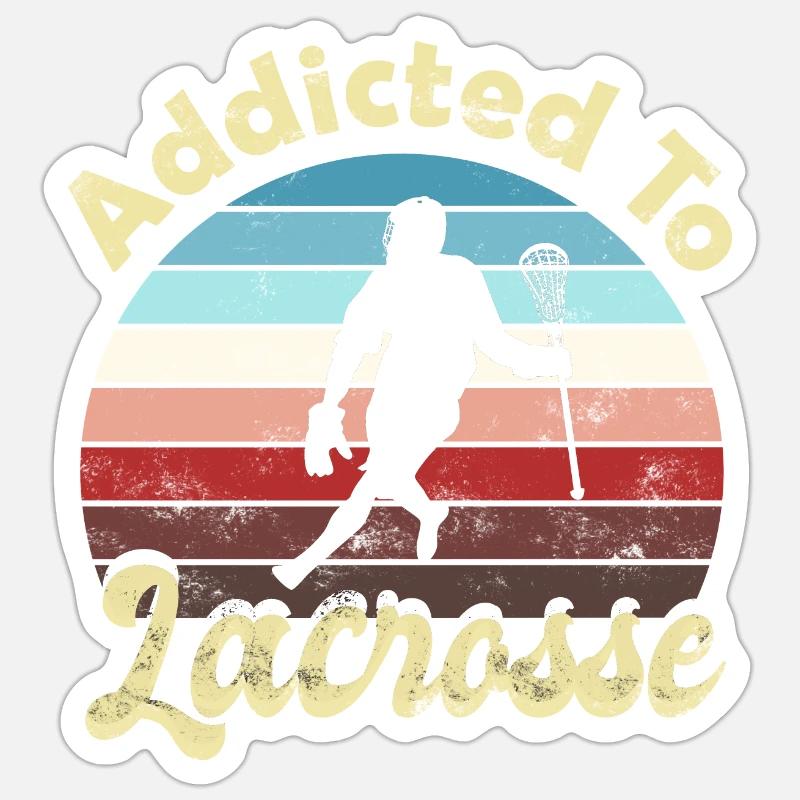 Lacrosse - Sticker size S (10 x 10 cm) - white matte