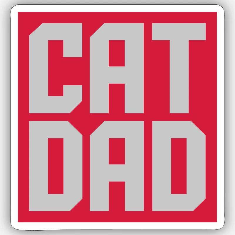 Shield Cat Dad Design Sticker taille S (10 x 10 cm)