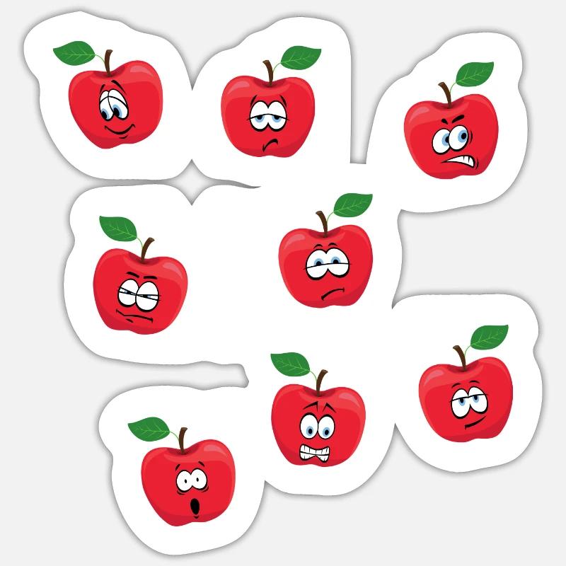 Äpfel Sticker Größe S (10 x 10 cm)