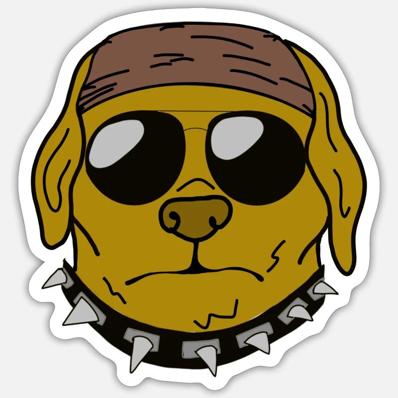 Grimmiger Labrador - Sticker size S (10 x 10 cm) - white matte