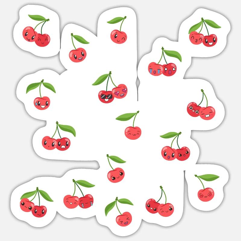 Kirsche Sticker Größe S (10 x 10 cm)