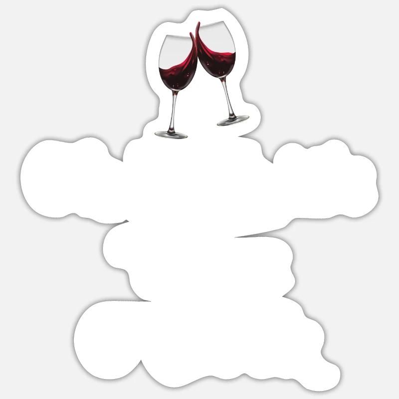 It s Wine O Clock Sticker Größe S (10 x 10 cm)