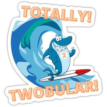 Totally Twobular - Sticker size S (10 x 10 cm) - white matte - Front