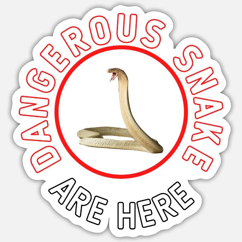 Dangerous Snake Sticker Größe S (10 x 10 cm)