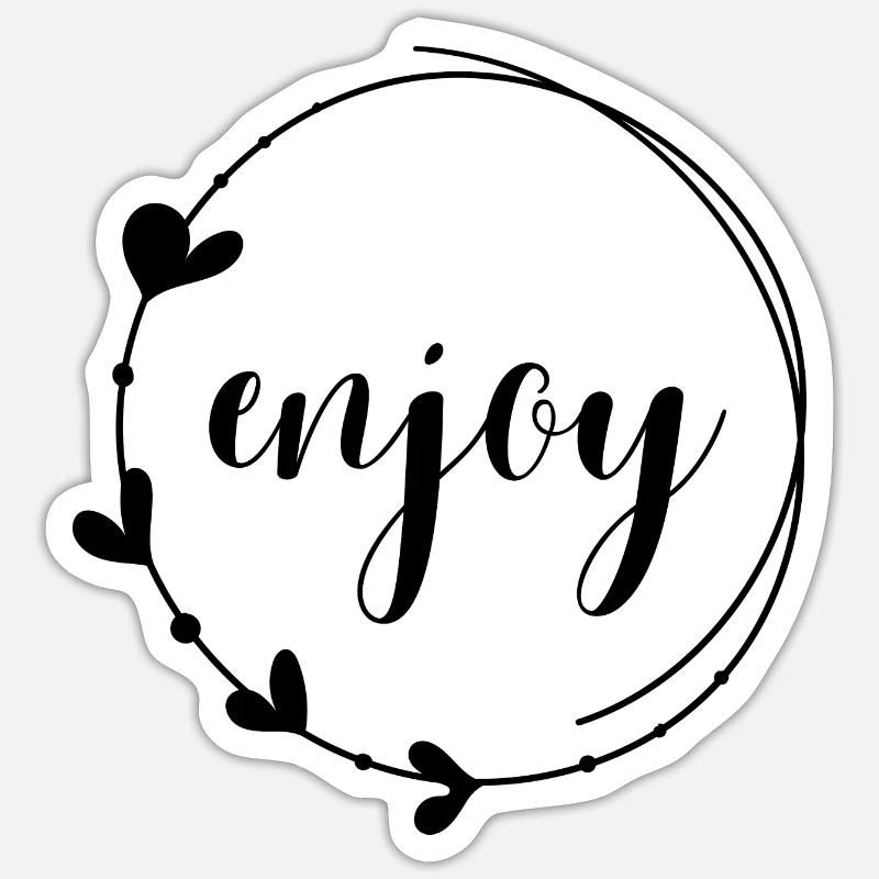 Enjoy - Sticker size S (10 x 10 cm) - white matte