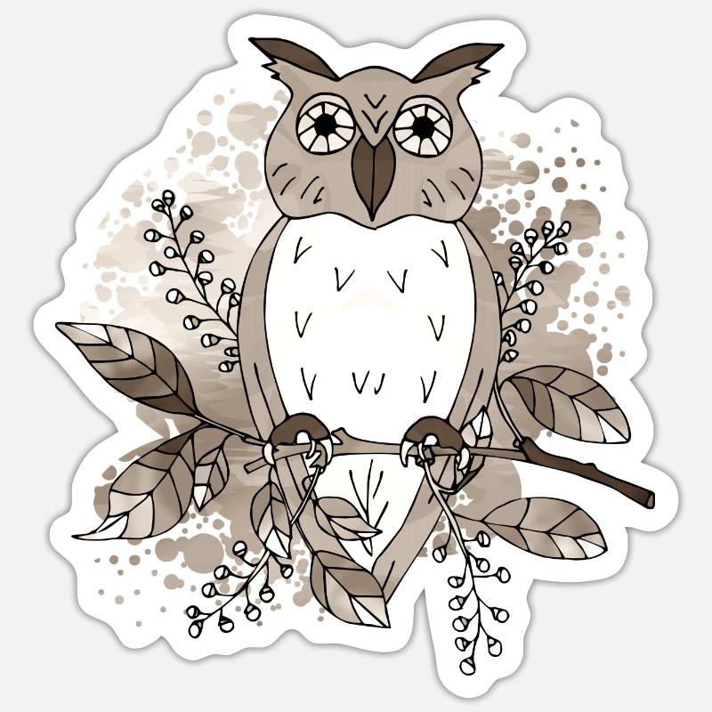 Vogel - Sticker Größe S (10 x 10 cm) - Mattweiß